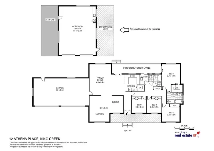 Floorplan of Homely rural property listing, 12 Athena Place, King Creek NSW 2446