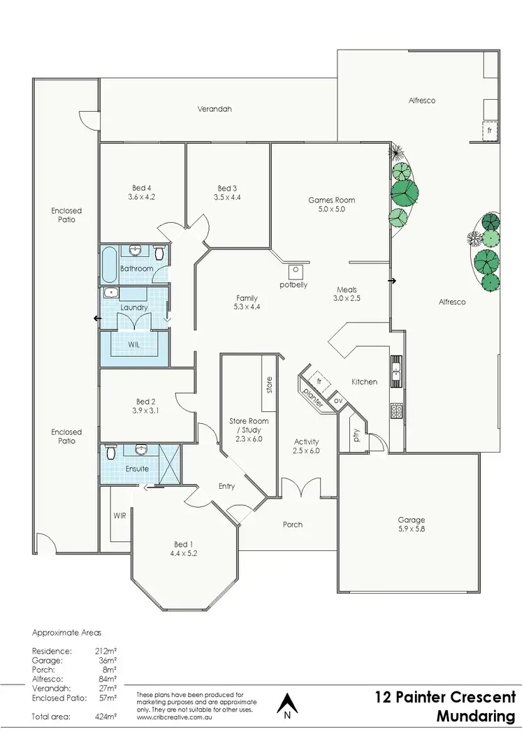 Floorplan of Homely house listing, 12 Painter Crescent, Mundaring WA 6073