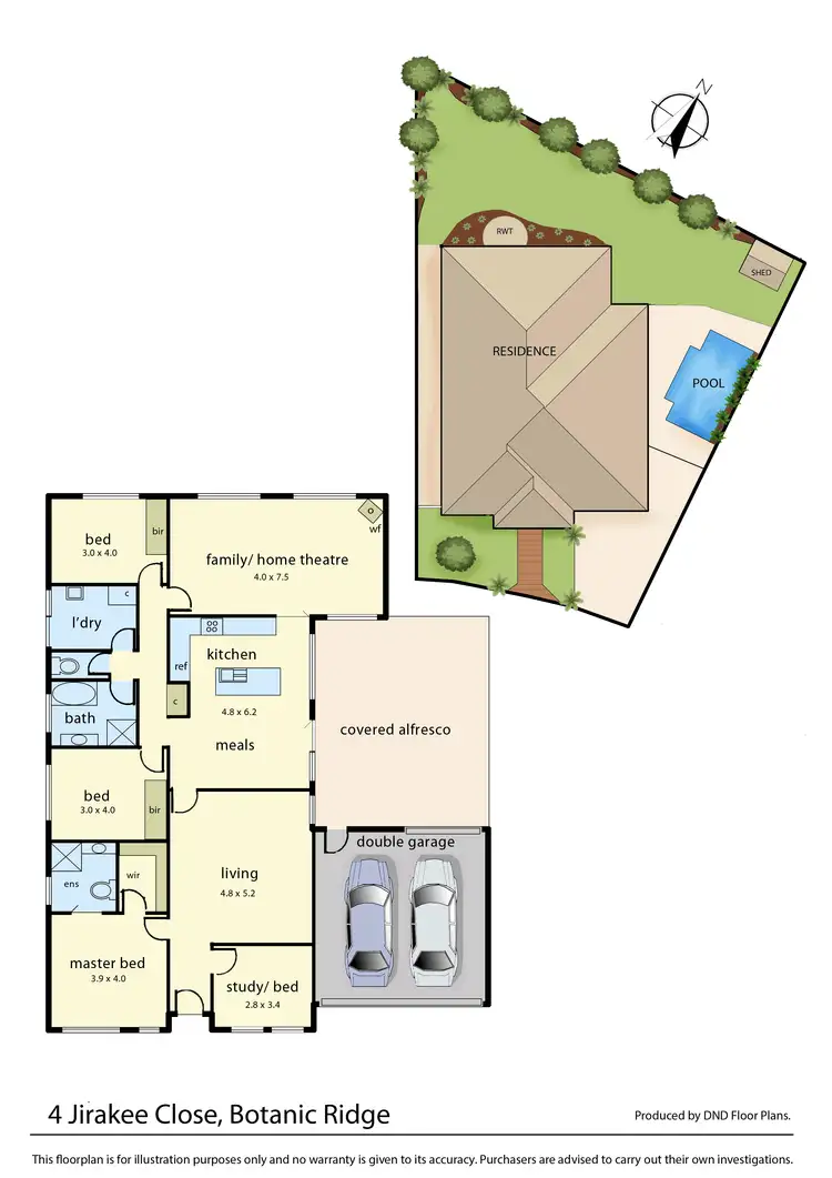 Floorplan of Homely house listing, 4 Jirakee Close, Botanic Ridge VIC 3977