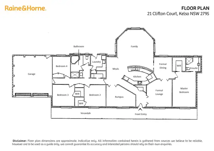 Floorplan of Homely house listing, 21 Clifton Court, Kelso NSW 2795