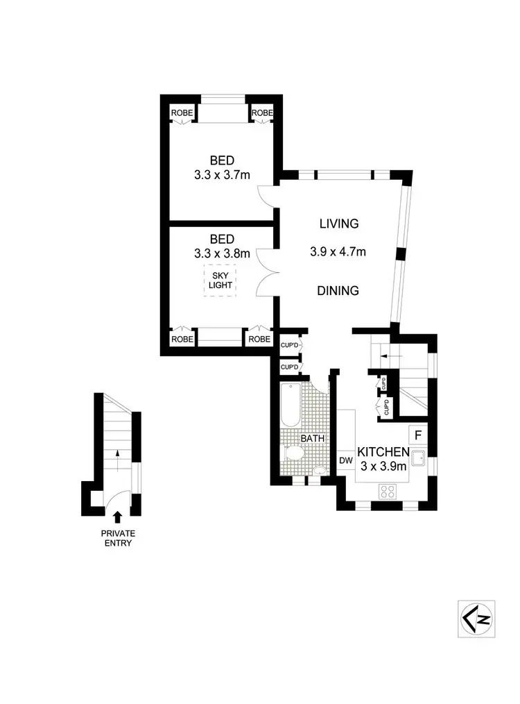 Floorplan of Homely apartment listing, 6/2a Kangaroo Street, Manly NSW 2095
