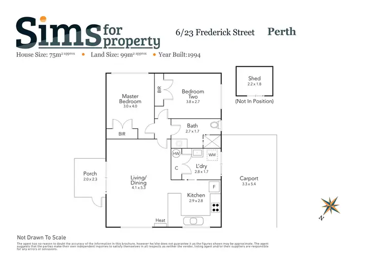 Floorplan of Homely unit listing, 6/23 Frederick Street, Perth TAS 7300