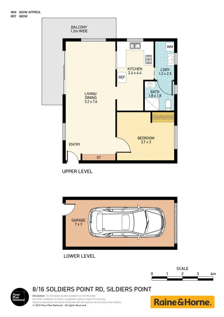Floorplan of Homely unit listing, 8/16 Soldiers Point Road, Soldiers Point NSW 2317