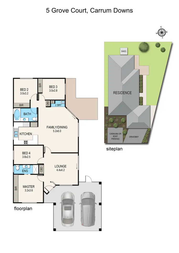Floorplan of Homely house listing, 5 Grove Court, Carrum Downs VIC 3201