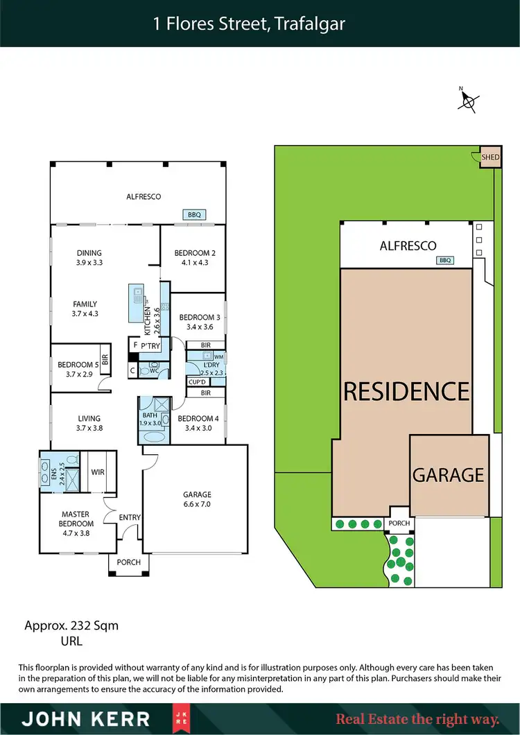 Floorplan of Homely house listing, 1 Flores Street, Trafalgar VIC 3824