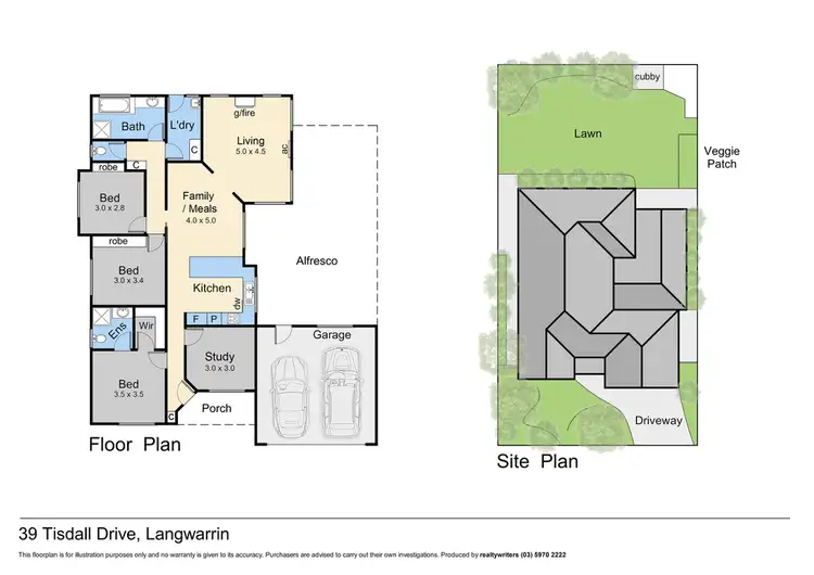 Floorplan of Homely house listing, 39 Tisdall Drive, Langwarrin VIC 3910