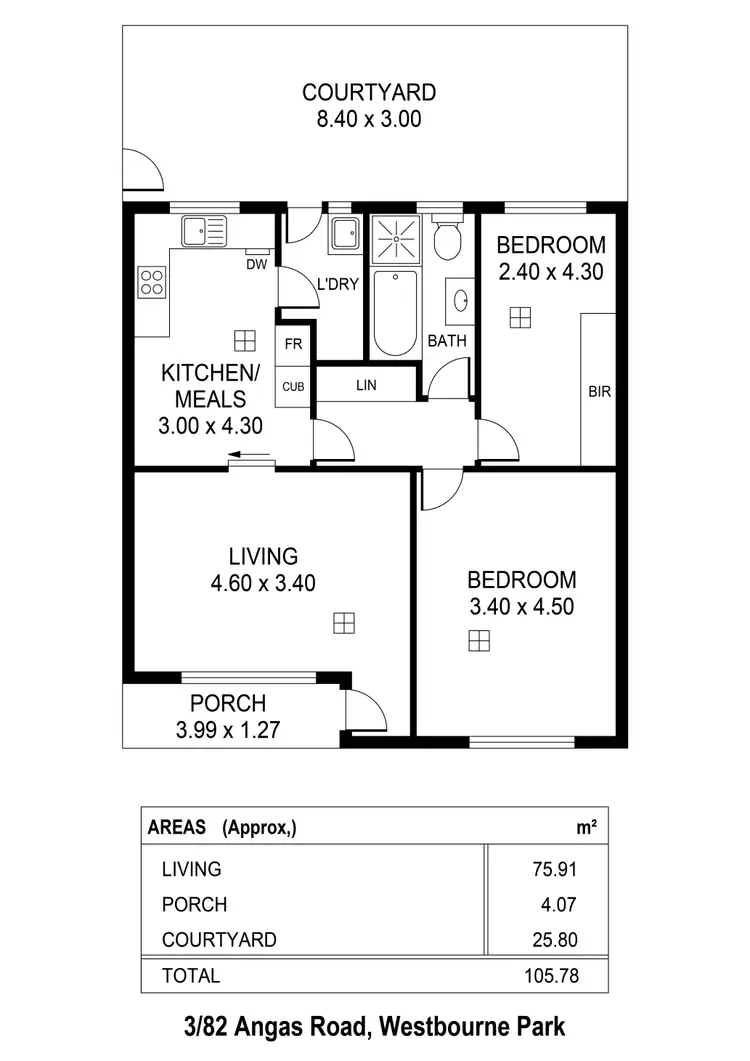 Floorplan of Homely unit listing, 3/82 Angas Road, Westbourne Park SA 5041