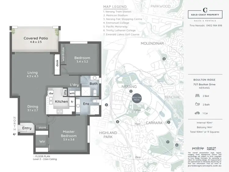 Floorplan of Homely apartment listing, 71/1 Boulton Drive, Nerang QLD 4211