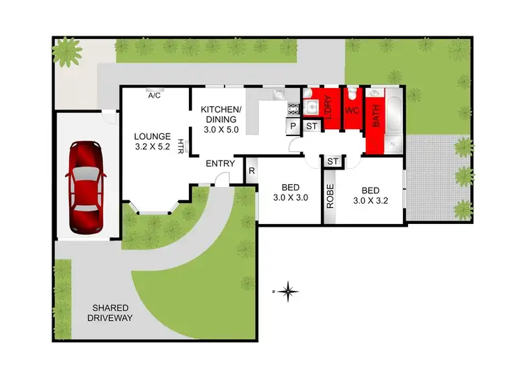 Floorplan of Homely unit listing, 3/27 Pinecrest Drive, Highton VIC 3216