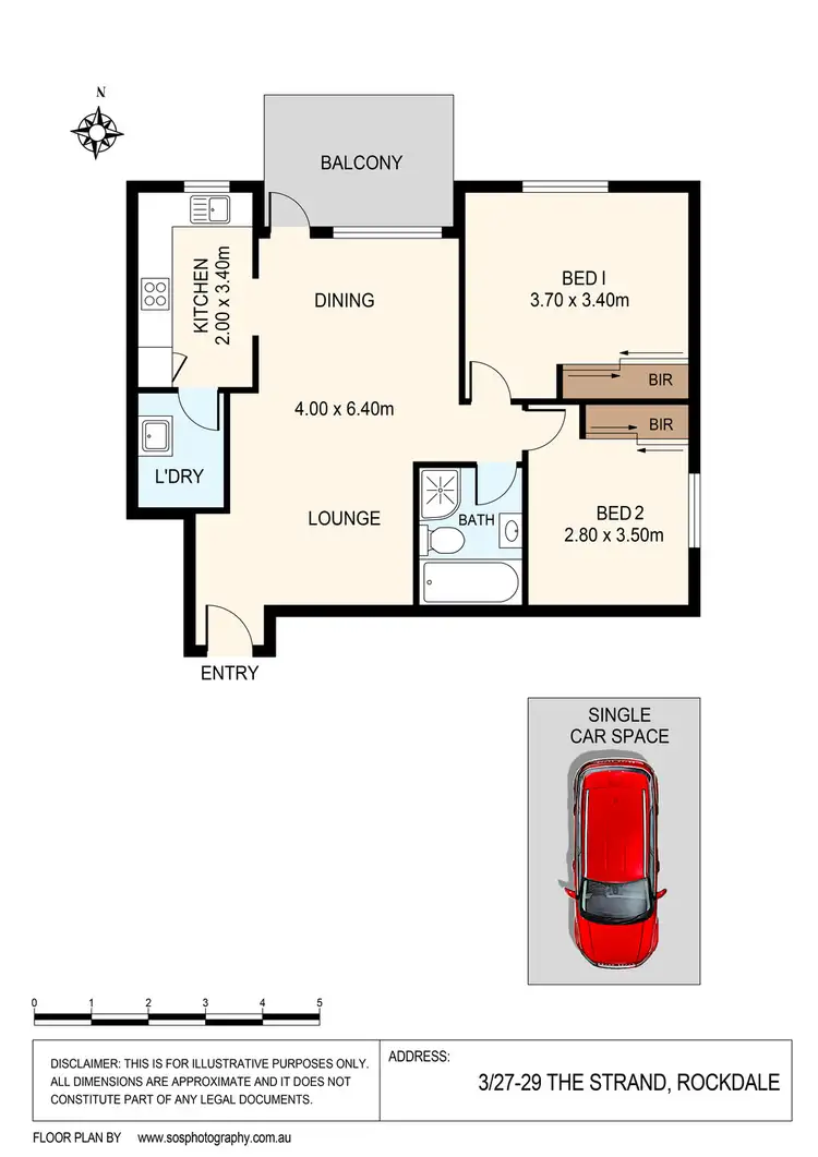 Floorplan of Homely unit listing, 3/27-29 The Strand, Rockdale NSW 2216