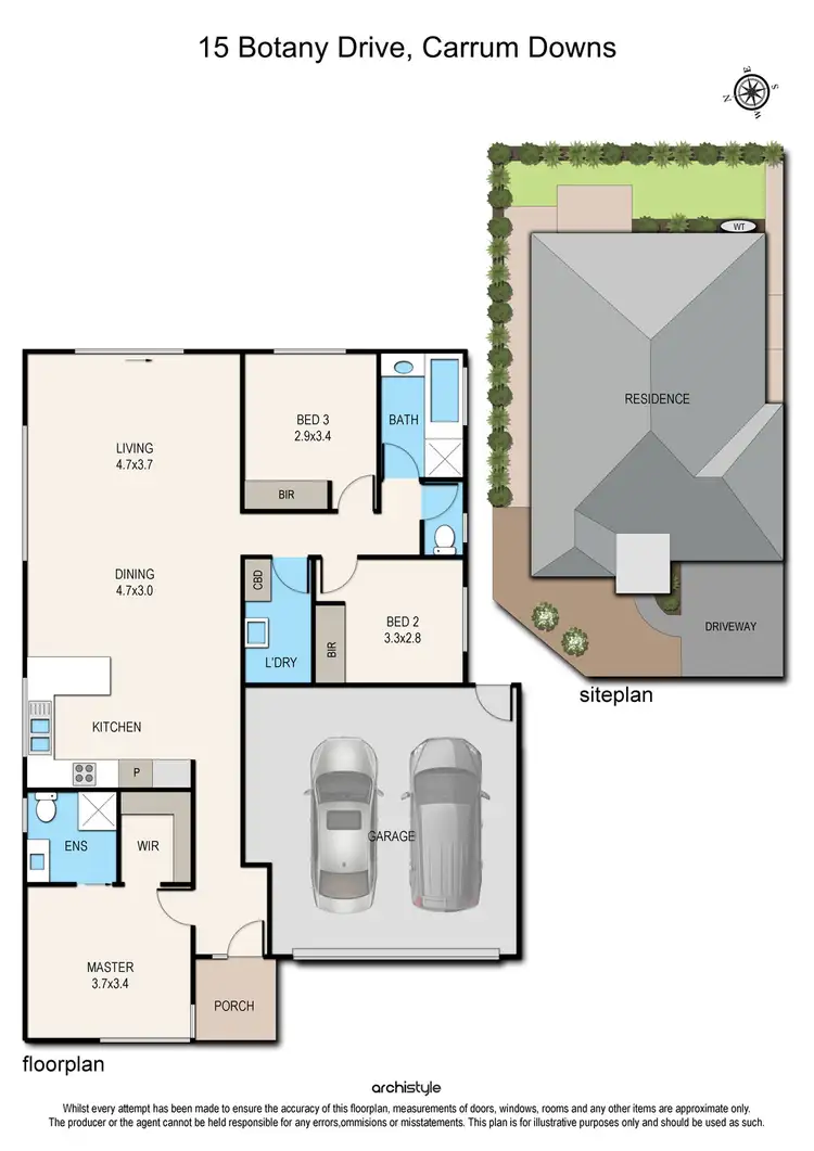 Floorplan of Homely house listing, 15 Botany Drive, Carrum Downs VIC 3201