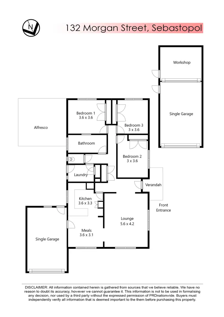 Floorplan of Homely house listing, 132 Morgan Street, Sebastopol VIC 3356