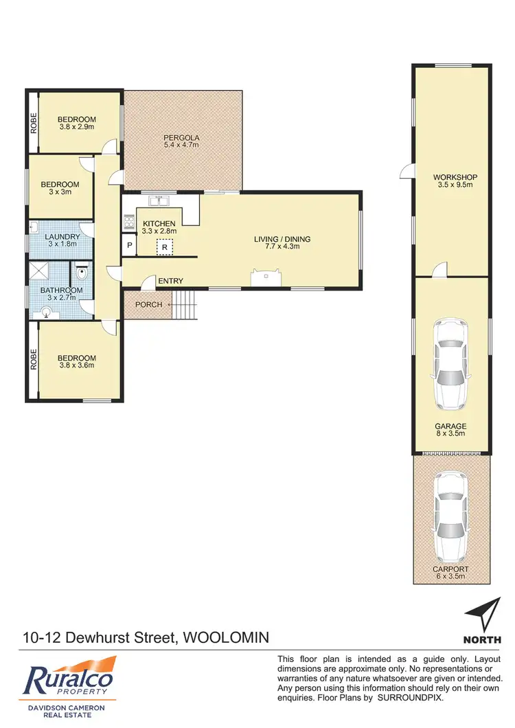 Floorplan of Homely house listing, 10-12 Dewhurst Street, Woolomin NSW 2340