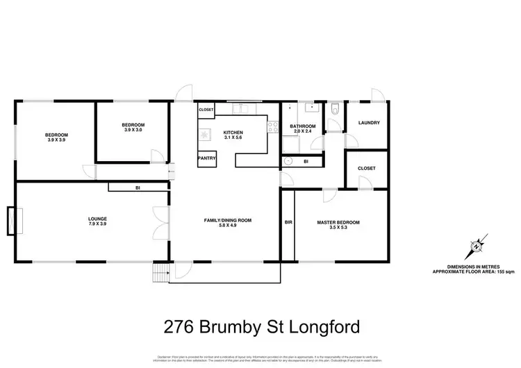 Floorplan of Homely house listing, 276 Brumby Street, Longford TAS 7301