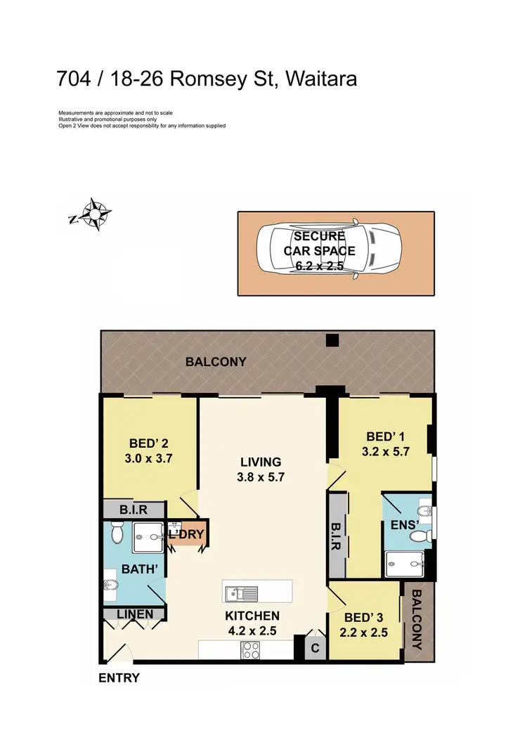 Floorplan of Homely apartment listing, 704/18-26 Romsey Street, Waitara NSW 2077