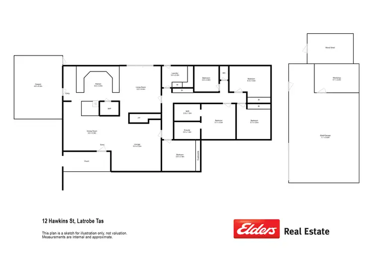 Floorplan of Homely house listing, 12 Hawkins Street, Latrobe TAS 7307