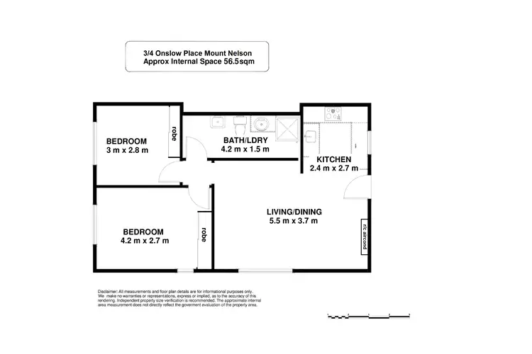Floorplan of Homely house listing, 3/4 Onslow Place, Mount Nelson TAS 7007