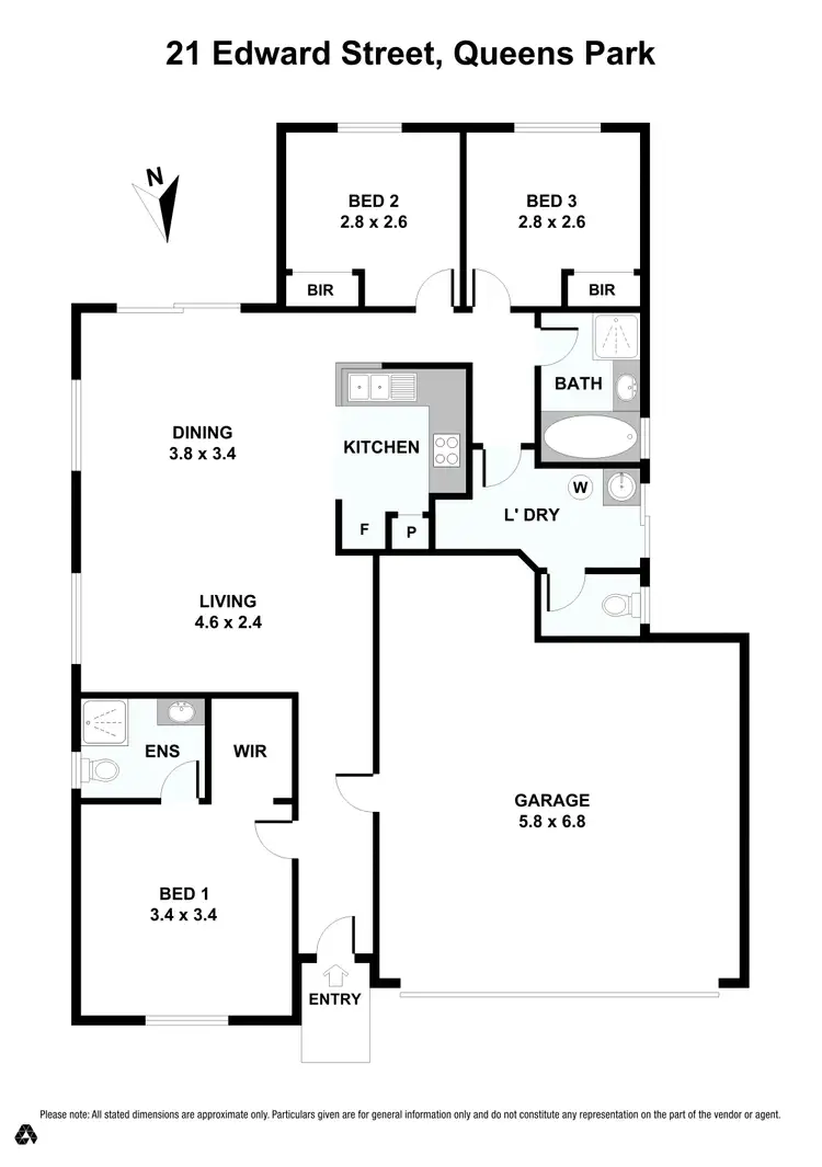 Floorplan of Homely house listing, 21 Edward Street, Queens Park WA 6107