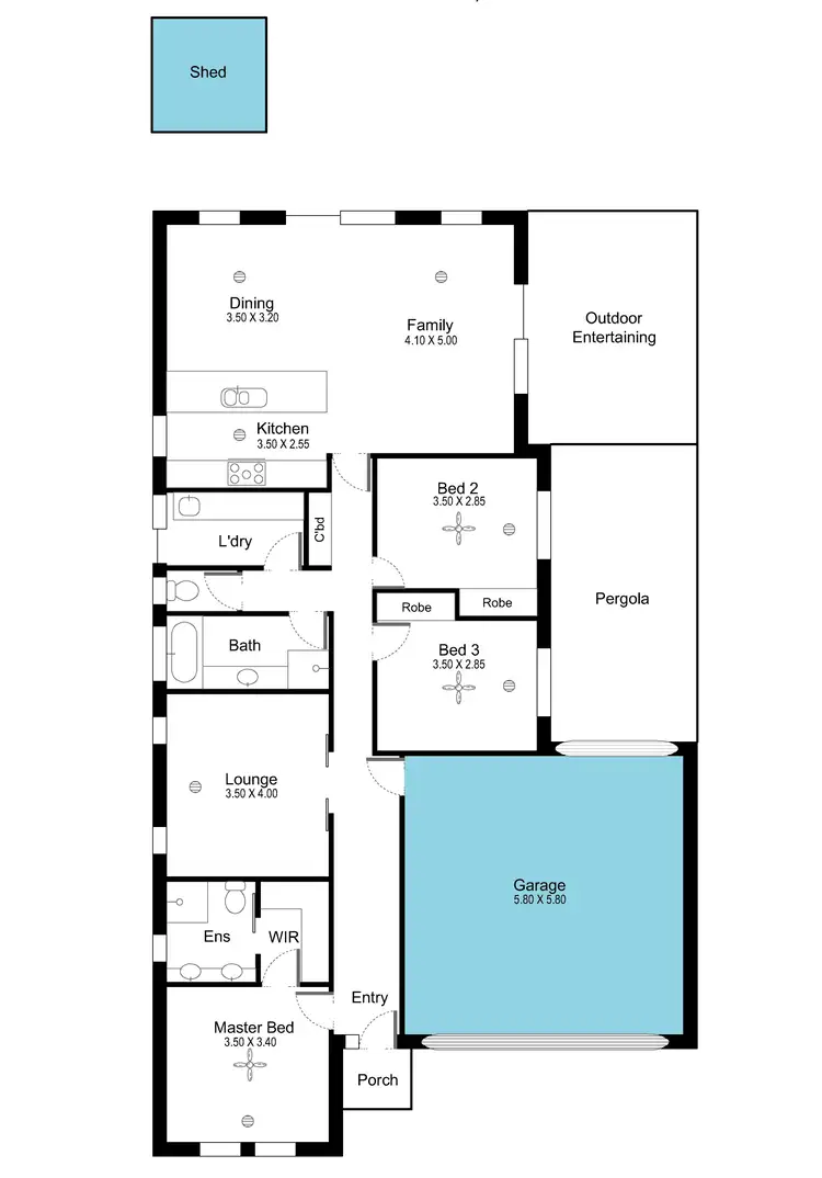 Floorplan of Homely house listing, 31 Sunrise Drive, Woodcroft SA 5162