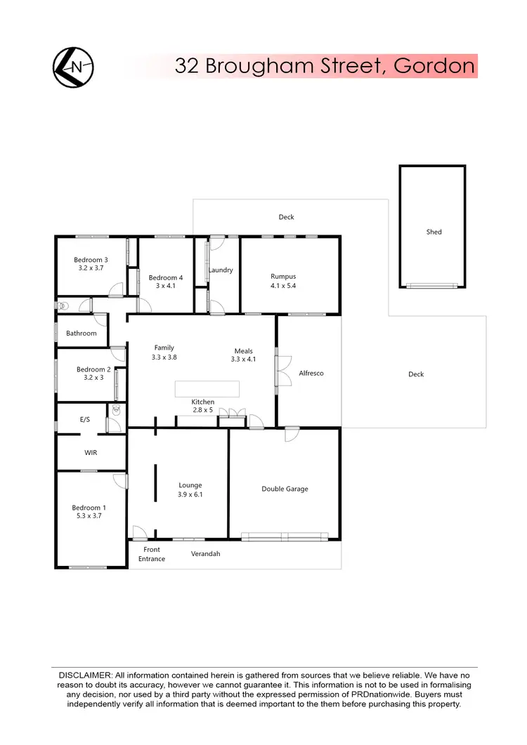 Floorplan of Homely house listing, 32 Brougham Street, Gordon VIC 3345