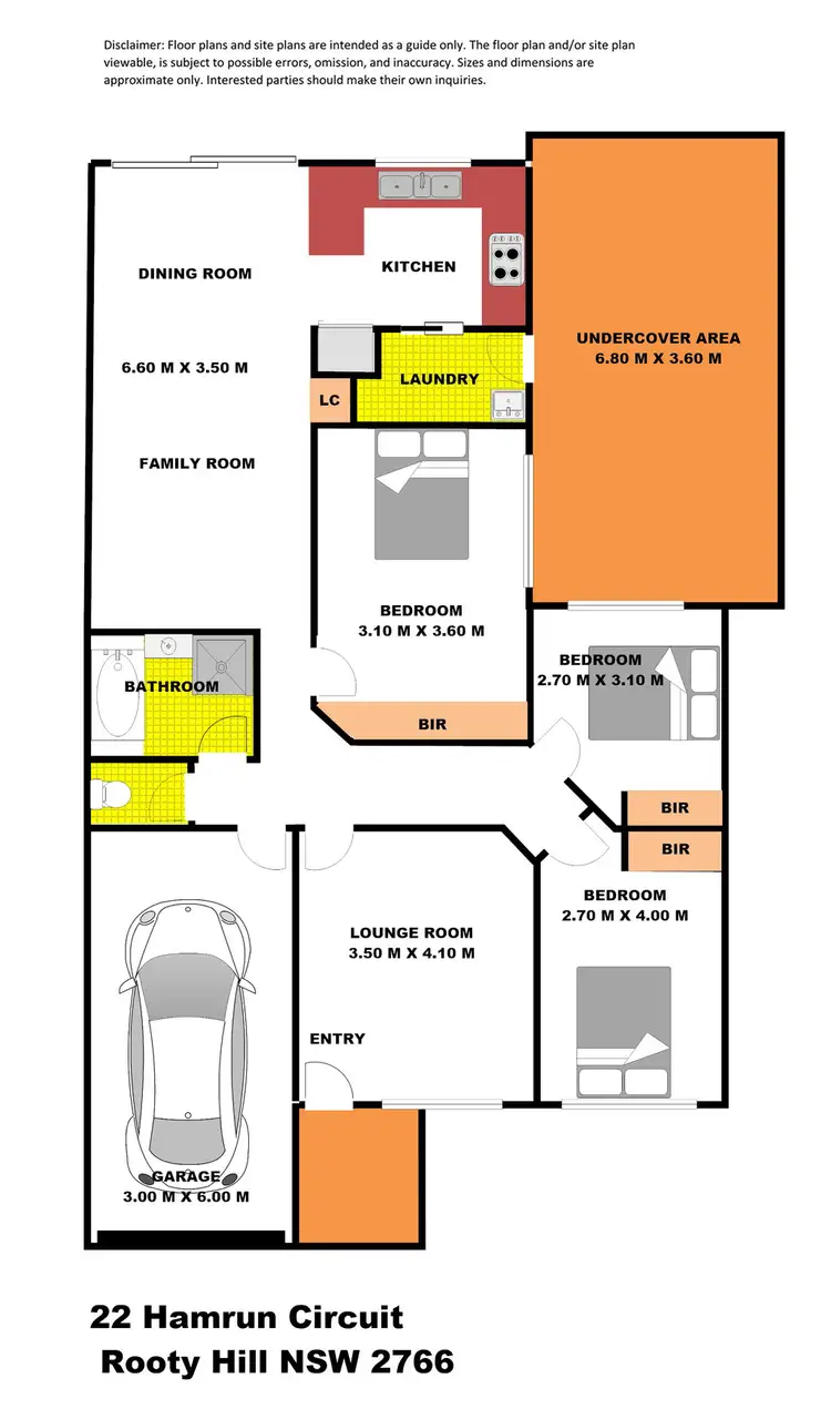 Floorplan of Homely house listing, 22 Hamrun Circuit, Rooty Hill NSW 2766