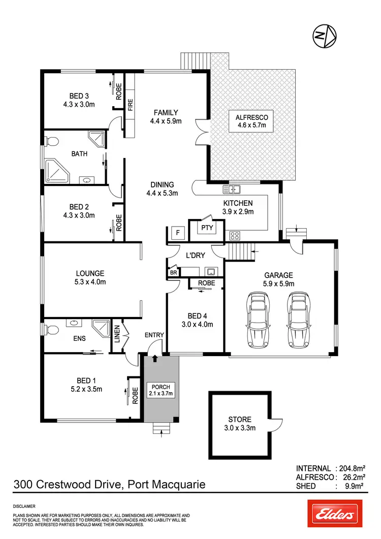 Floorplan of Homely house listing, 300 Crestwood Drive, Port Macquarie NSW 2444