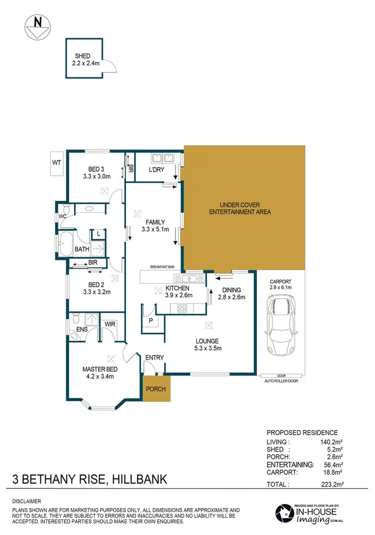 Floorplan of Homely house listing, 3 Bethany Rise, Hillbank SA 5112