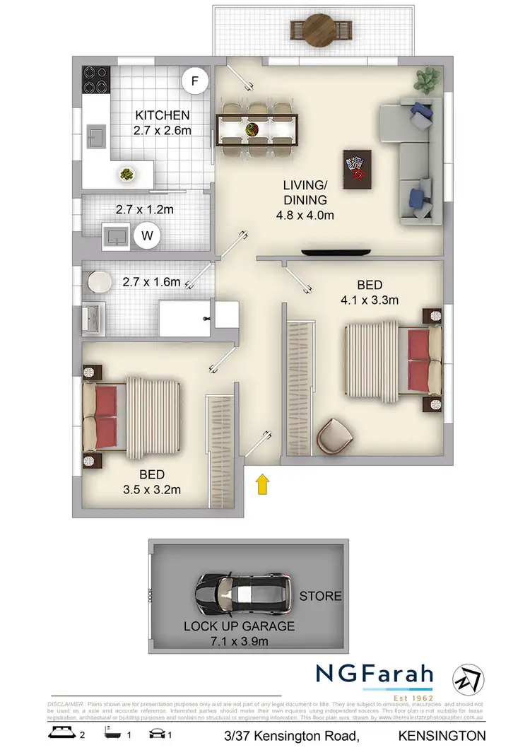 Floorplan of Homely apartment listing, 3/37 Kensington Road, Kensington NSW 2033
