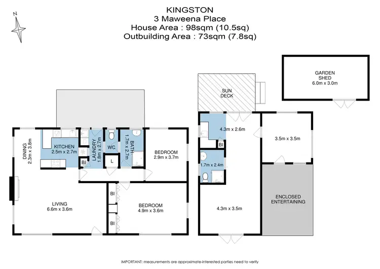 Floorplan of Homely house listing, 3 Maweena Place, Kingston TAS 7050