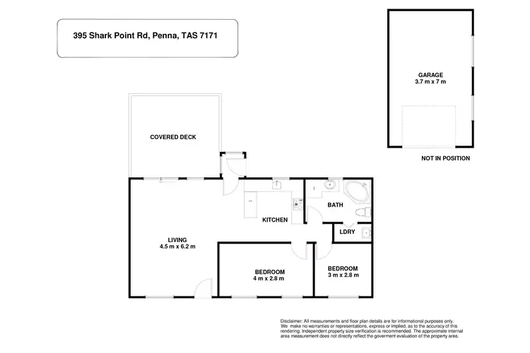 Floorplan of Homely house listing, 395 Shark Point Road, Penna TAS 7171