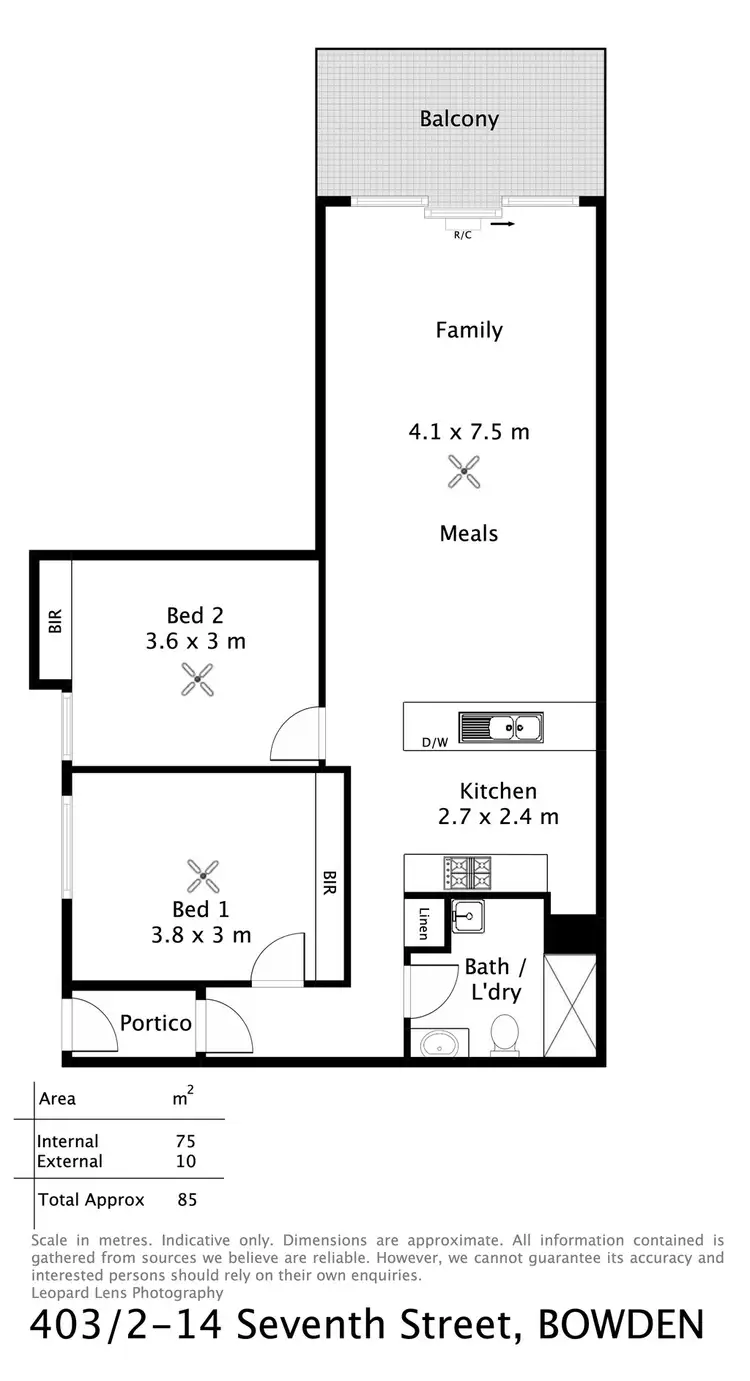 Floorplan of Homely apartment listing, 403/2-14 Seventh Street, Bowden SA 5007