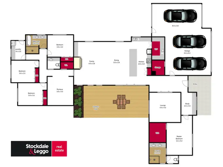 Floorplan of Homely house listing, 18 Cambridge Way, Traralgon VIC 3844