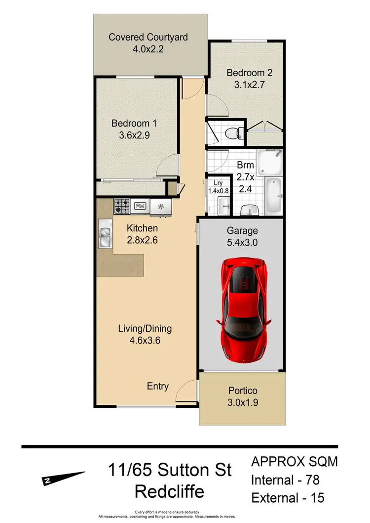 Floorplan of Homely unit listing, 11/65 SUTTON ST, Redcliffe QLD 4020