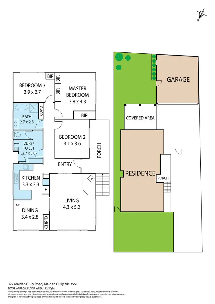 Floorplan of Homely house listing, 322 Maiden Gully Road, Maiden Gully VIC 3551