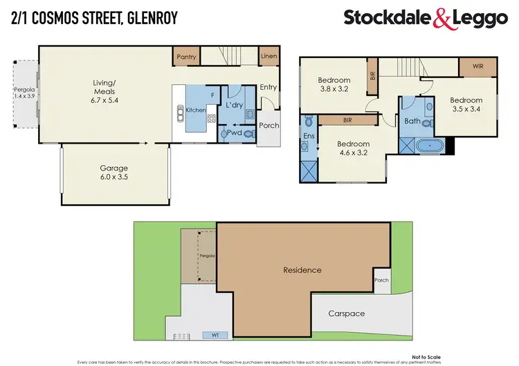 Floorplan of Homely townhouse listing, 2/1 Cosmos Street, Glenroy VIC 3046
