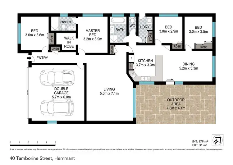 Floorplan of Homely house listing, 40 TAMBORINE STREET, Hemmant QLD 4174