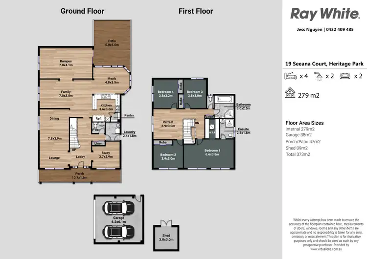 Floorplan of Homely house listing, 19 Seeana Court, Heritage Park QLD 4118