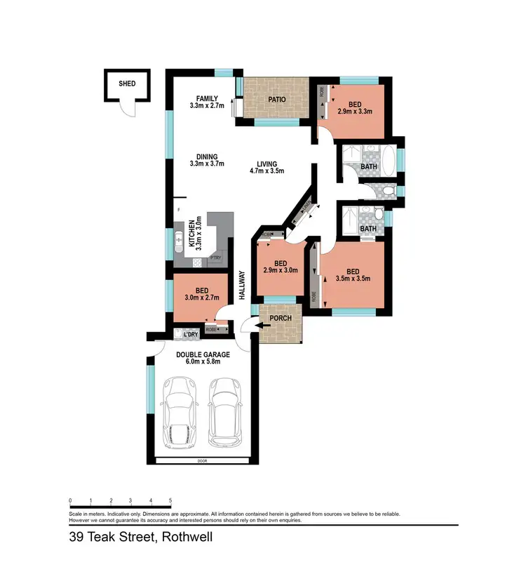 Floorplan of Homely house listing, 39 Teak Street, Rothwell QLD 4022