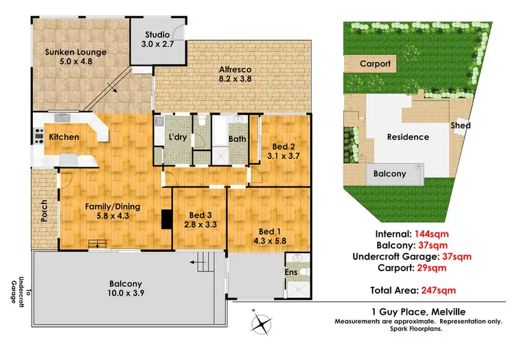 Floorplan of Homely house listing, 1 Guy Place, Melville WA 6156