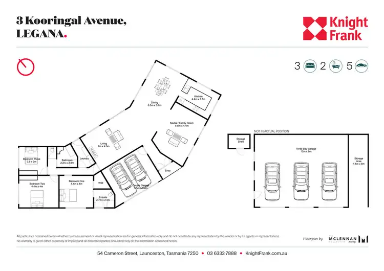 Floorplan of Homely house listing, 3 Kooringal Ave, Legana TAS 7277