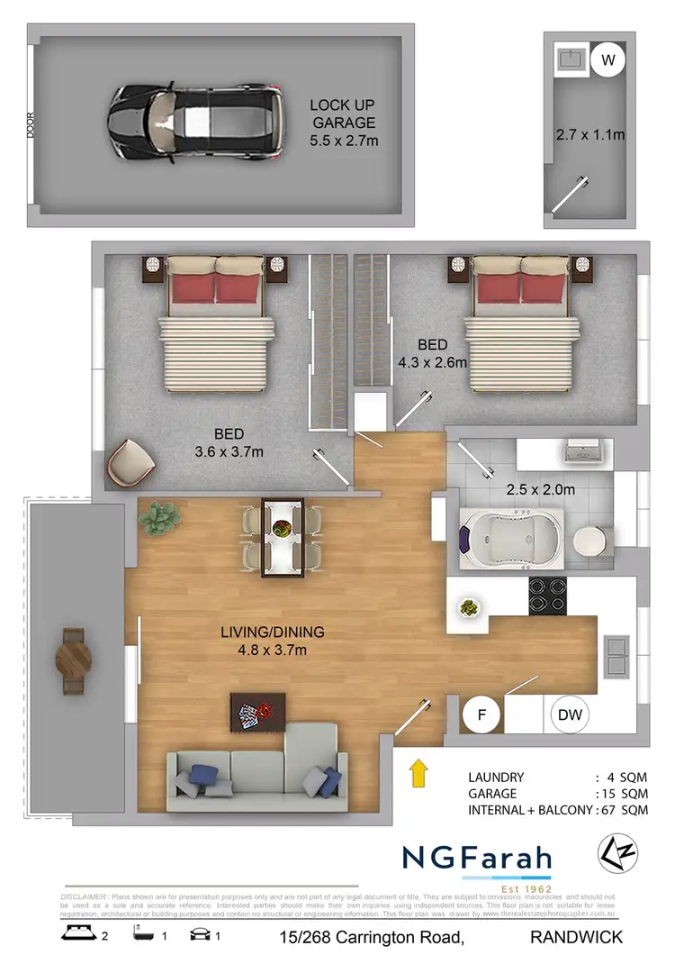 Floorplan of Homely apartment listing, 15/268 Carrington Road, Randwick NSW 2031