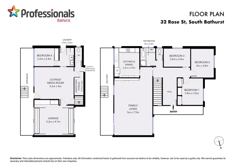 Floorplan of Homely house listing, 32 Rose Street, South Bathurst NSW 2795