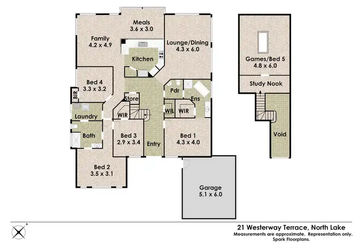 Floorplan of Homely house listing, 21 Westerway Terrace, North Lake WA 6163