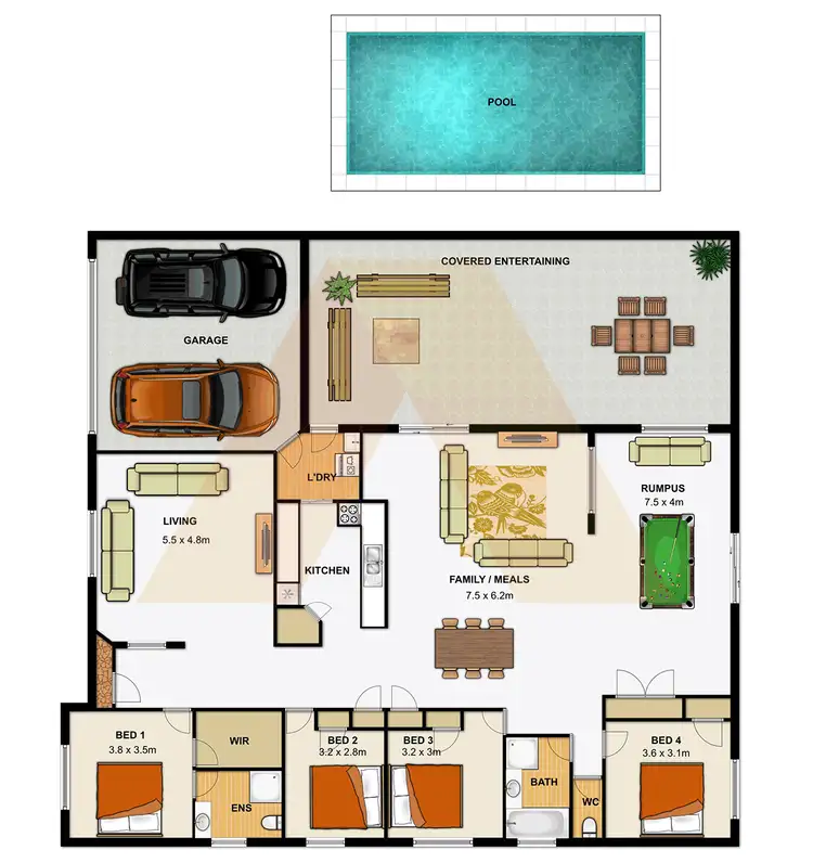 Floorplan of Homely rural property listing, 183 Victoria Dr, Jimboomba QLD 4280