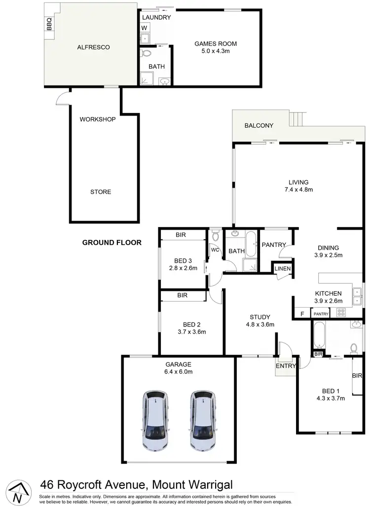 Floorplan of Homely house listing, 46 ROYCROFT AVENUE, Mount Warrigal NSW 2528