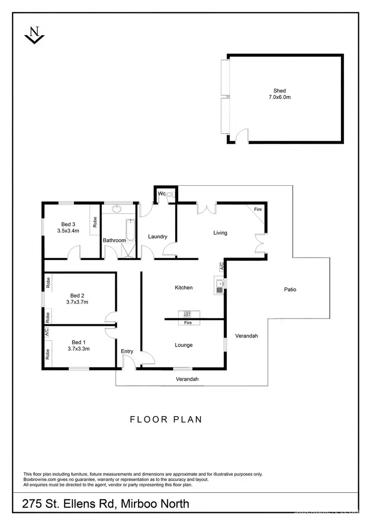 Floorplan of Homely rural property listing, 275 St Ellens Road, Mirboo North VIC 3871