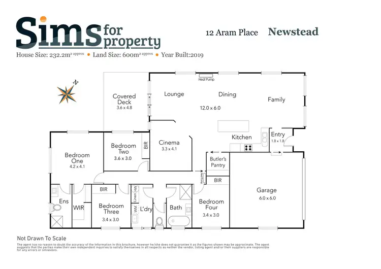 Floorplan of Homely house listing, 12 Aram Place, Newstead TAS 7250