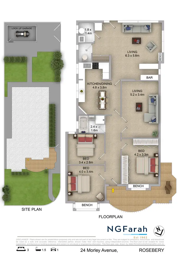 Floorplan of Homely house listing, 24 Morley Avenue, Rosebery NSW 2018