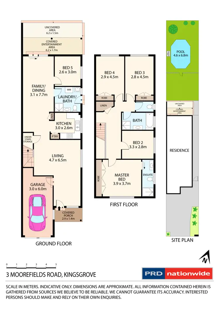 Floorplan of Homely semi-detached listing, 3 Moorefields Road, Kingsgrove NSW 2208
