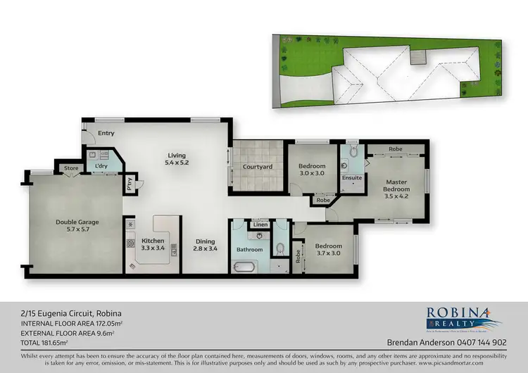 Floorplan of Homely semi-detached listing, 2/15 Eugenia Circuit, Robina QLD 4226